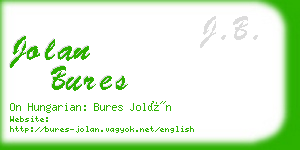 jolan bures business card